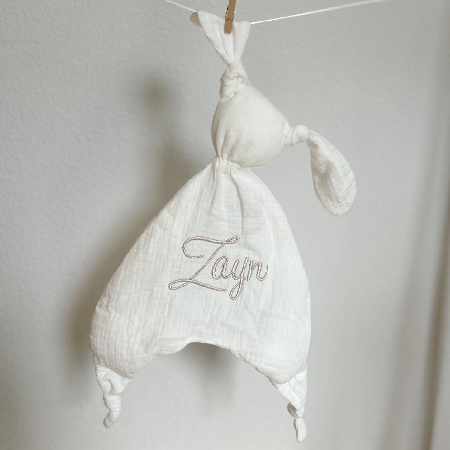 Doudou en gaze de coton lapin - Blanc -