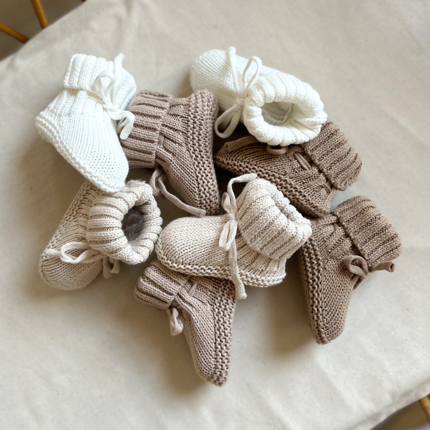 Chaussons en maille - Milk -