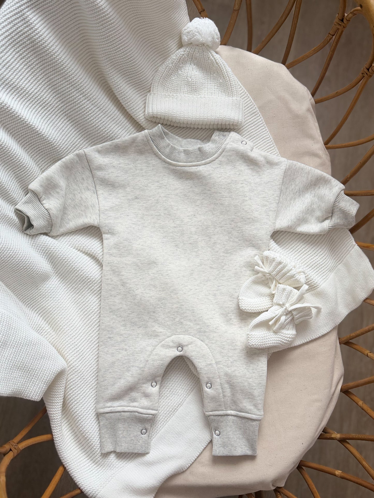 Combi Sweat polaire - Gris chiné -