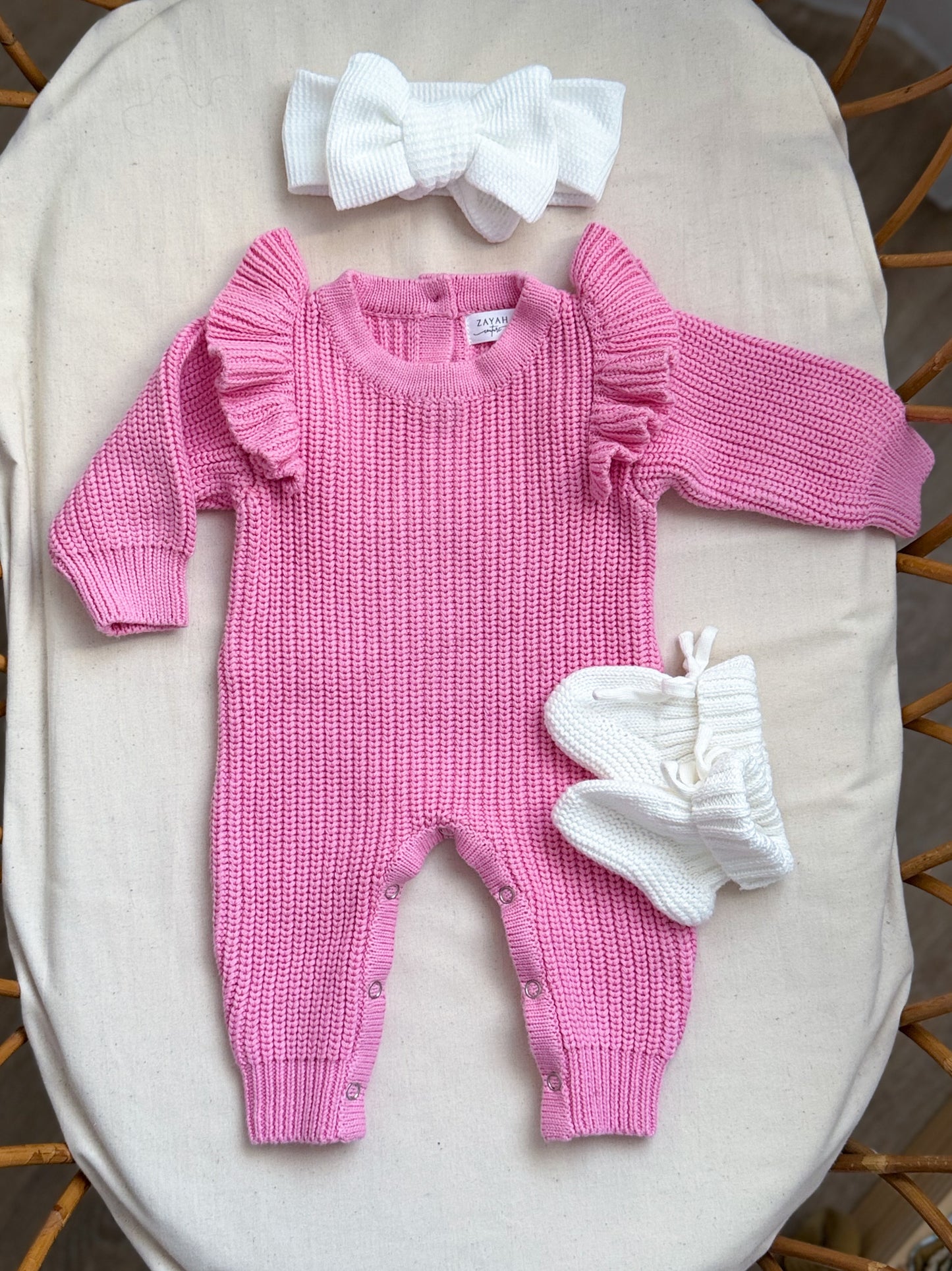 Combinaison à volants - Candy Pink -