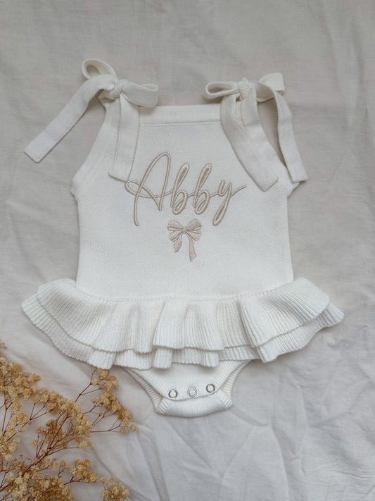 Barboteuse tutu blanc naturel