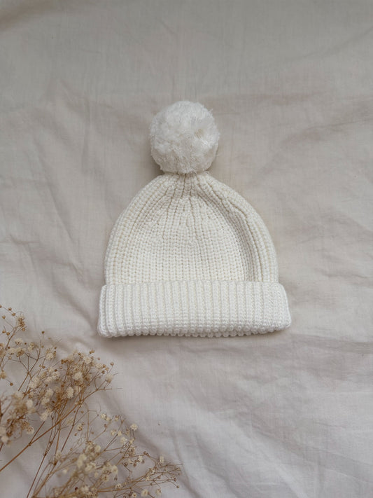 Bonnet d'hiver Blanc Naturel
