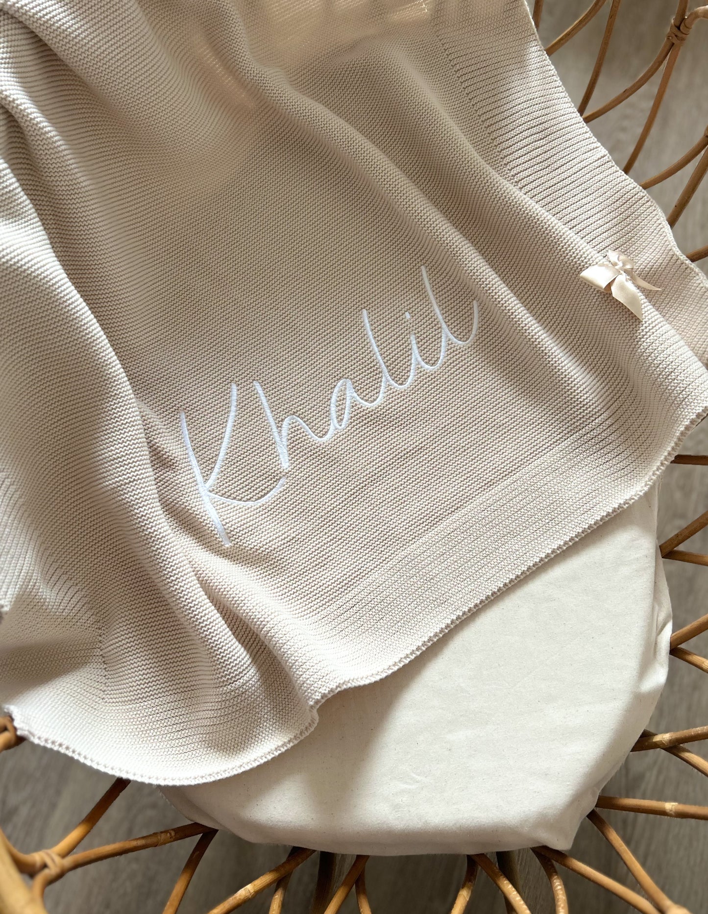 Plaid en maille Ribbon - Oatmeal -