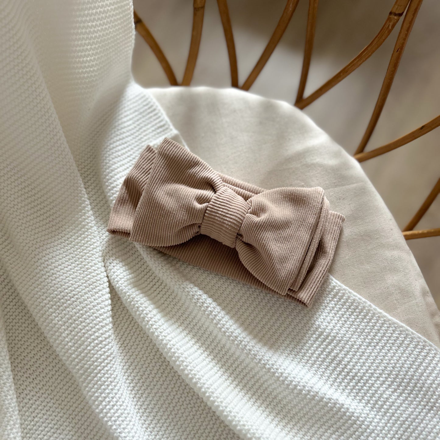 Bandeau pour bébé côtelé - Mocha -