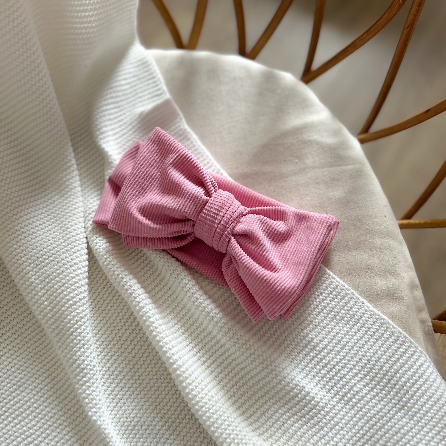 Bandeau pour bébé côtelé - Coton Candy -