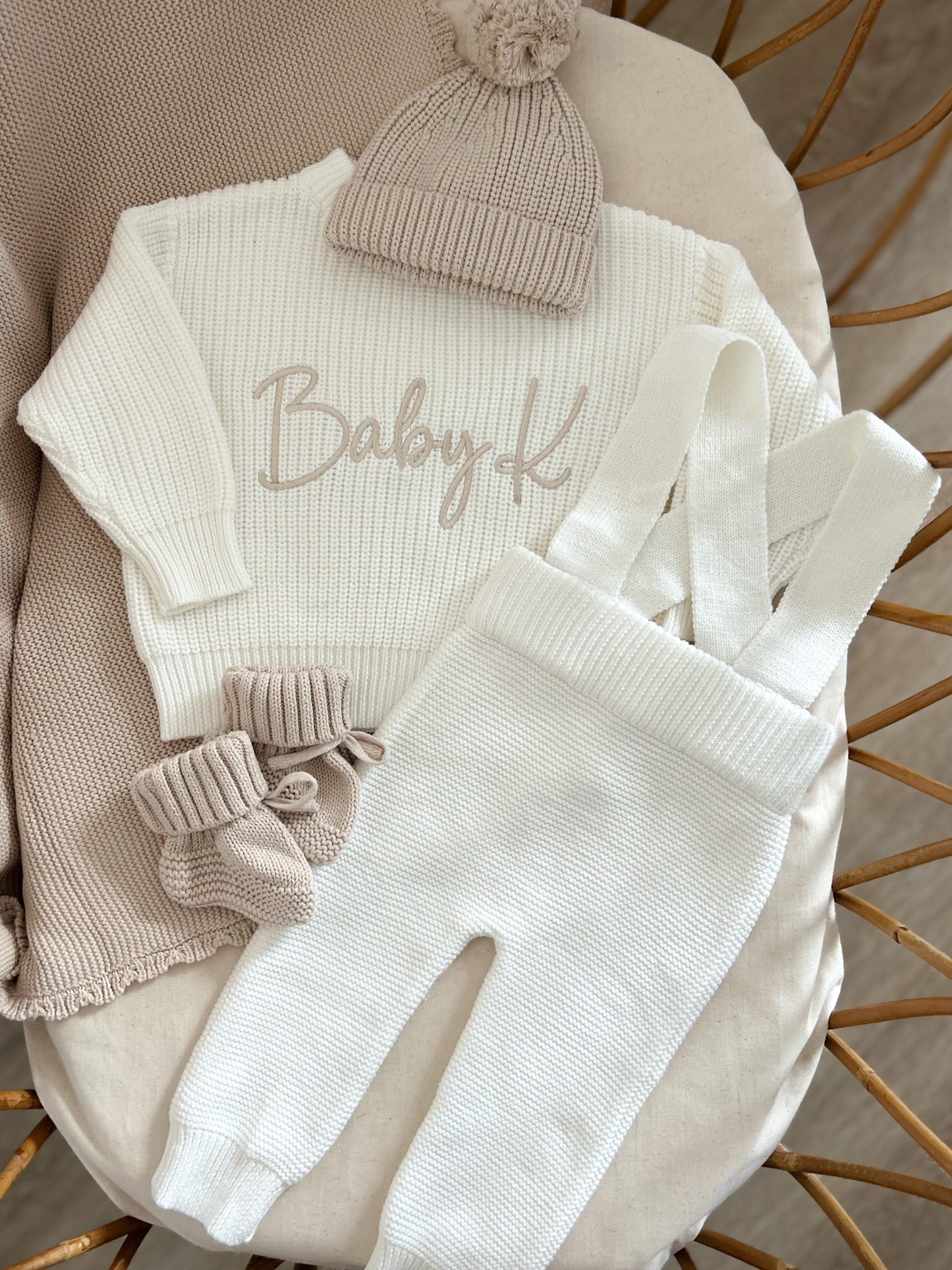 Ribbed Set 2 pièces brodé