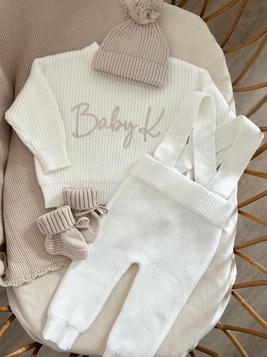 Ribbed Set 2 pièces brodé