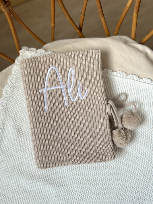 Protège carnet de santé brodé - Oat -