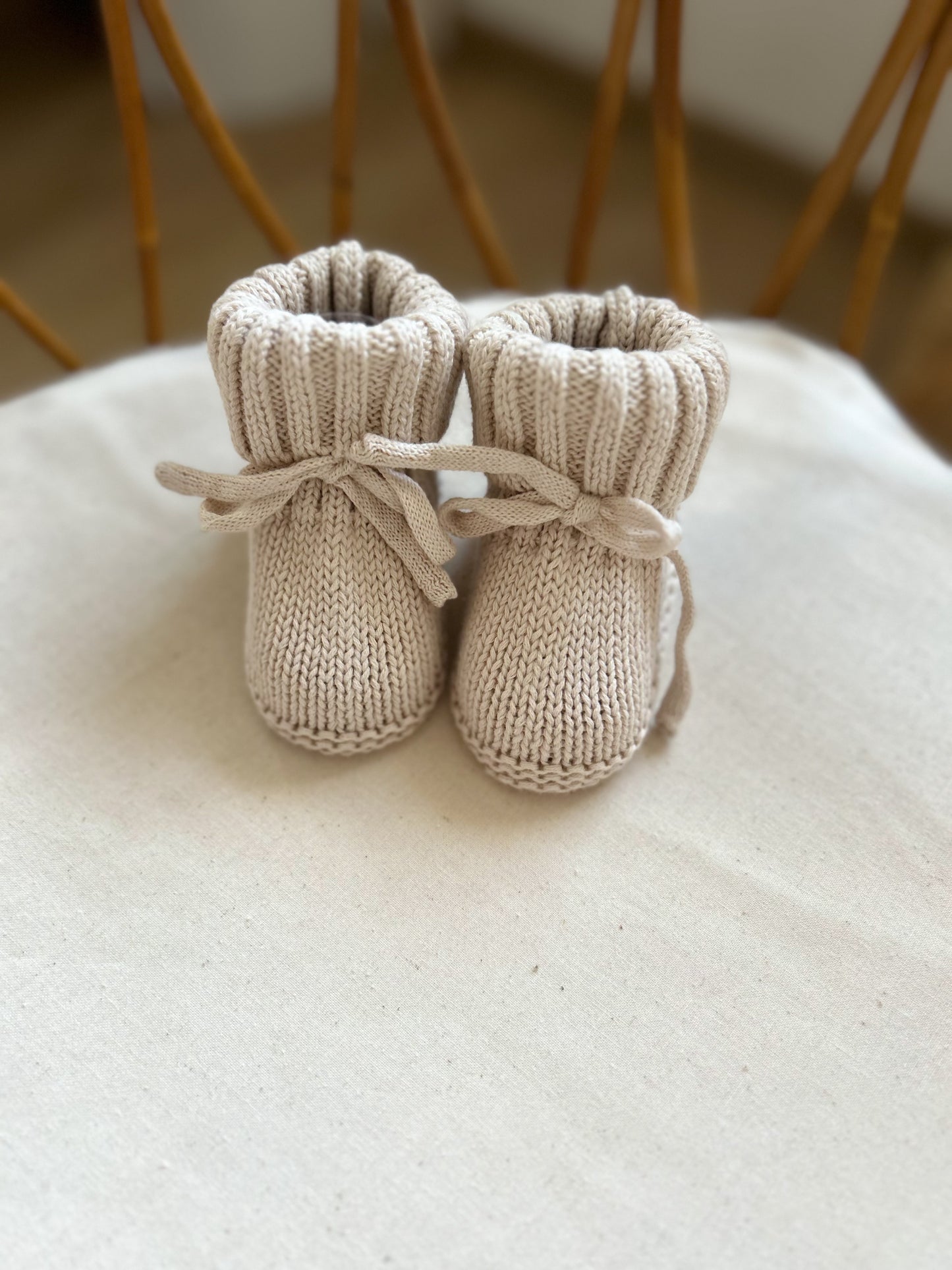 Chaussons en maille - Latté -
