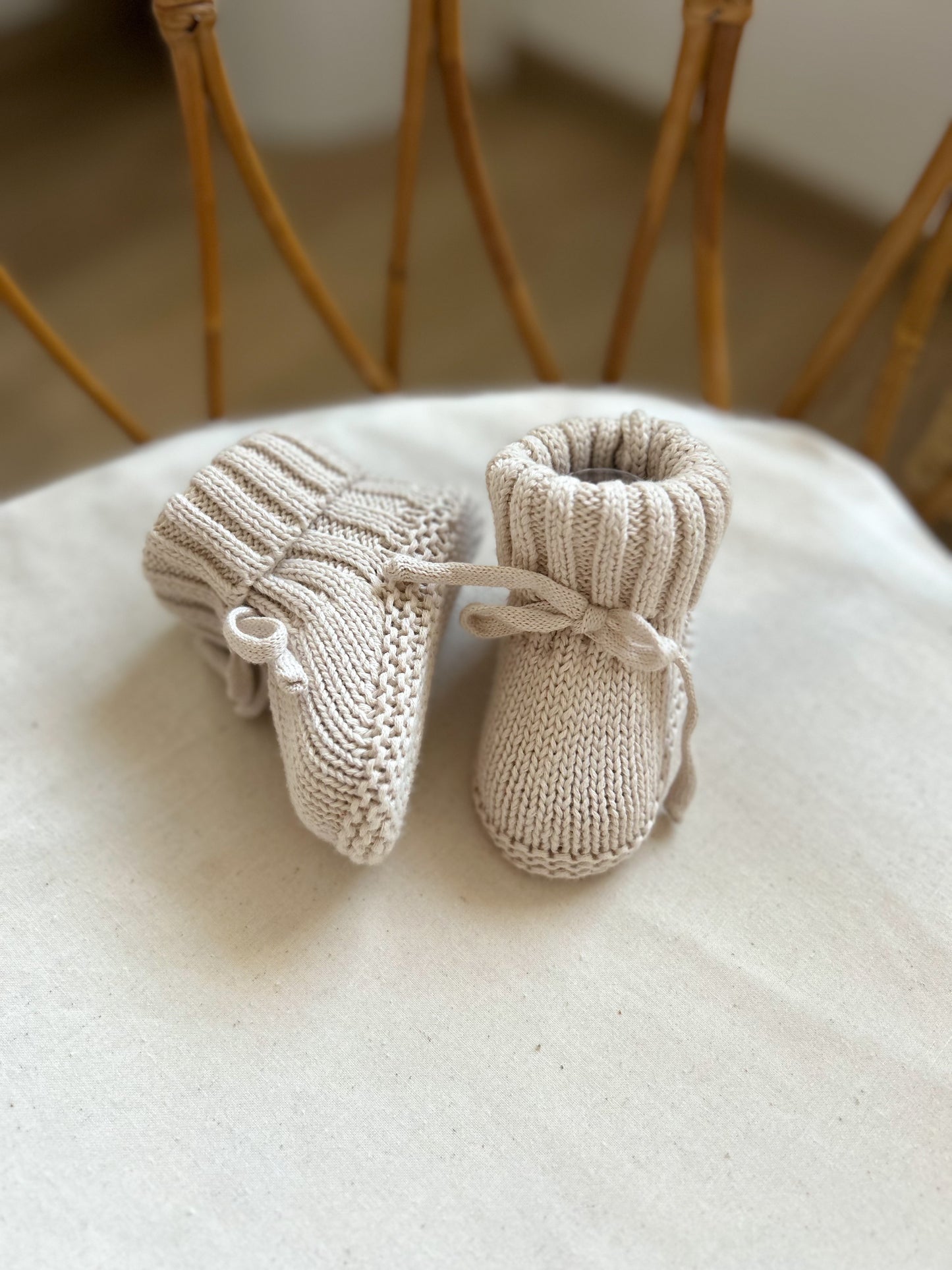 Chaussons en maille - Latté -