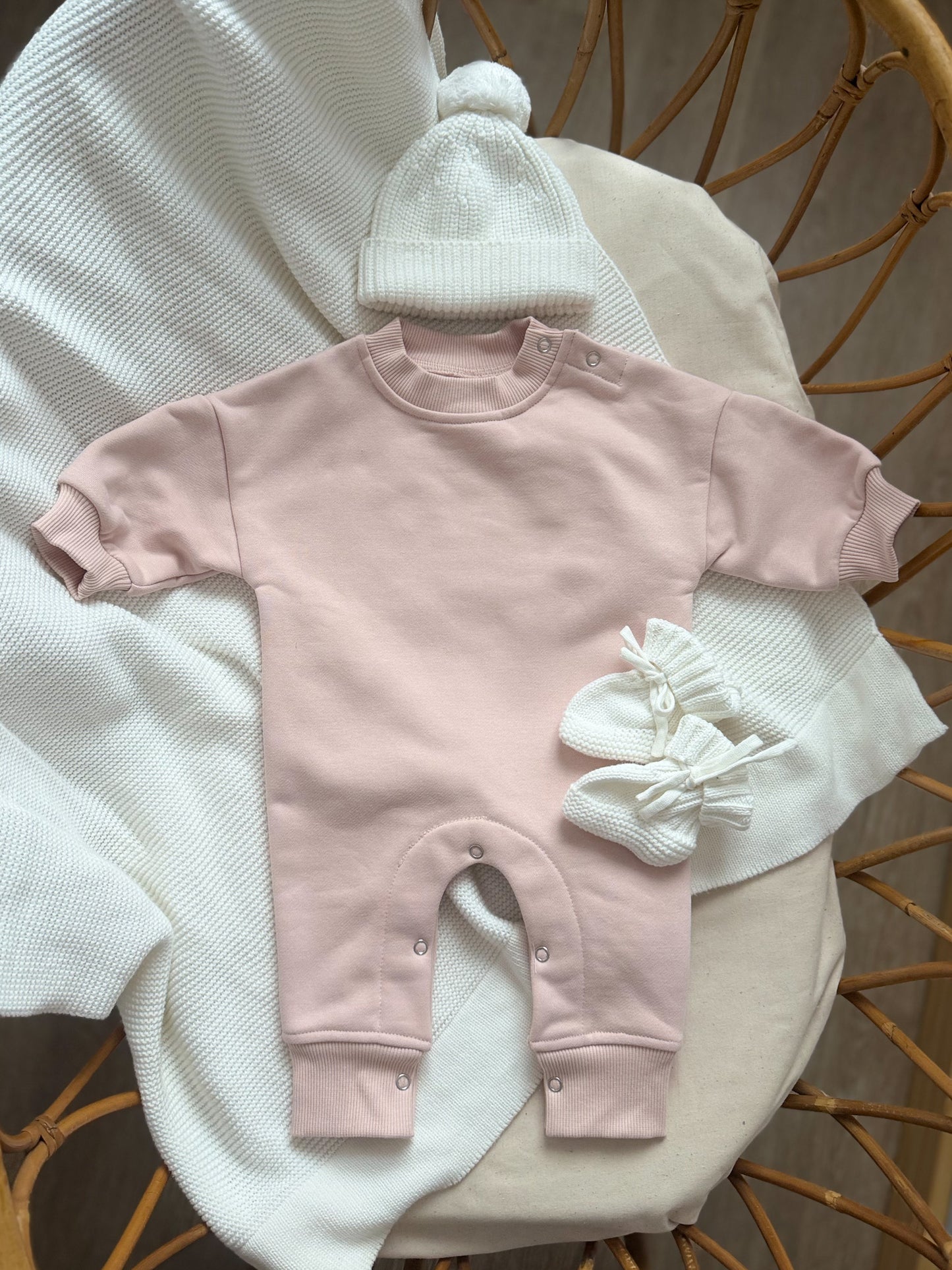 Combi Sweat polaire - Rose poudré -
