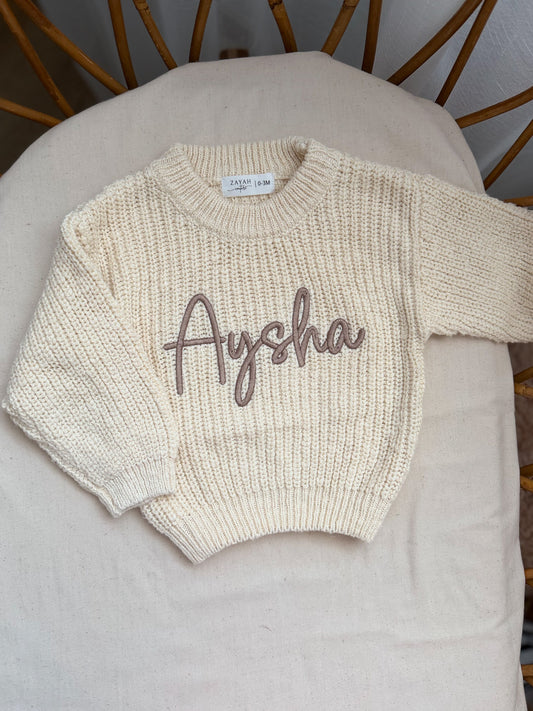 Pull coton texturé Honey
